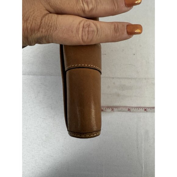 Vintage Coach Womens Tan Leather Wallet Moneyfold Zip Pocket Classic Western - Picture 15 of 16
